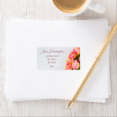 Étiquettes de adresse de Roses de texte personnali (En situation)