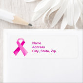 Étiquettes de adresse de ruban rose (En situation)