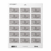 Étiquettes de adresse de sable (Feuille entière)