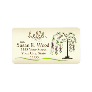 Étiquettes de adresse de saule pleurant