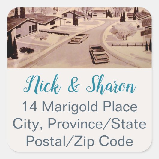 Étiquettes de adresse de sceaux d'enveloppes moder (Devant)