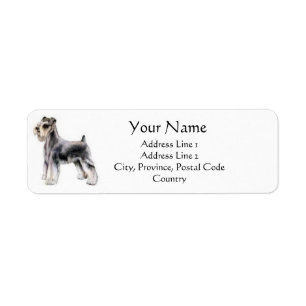 Étiquettes de adresse de Schnauzer miniature