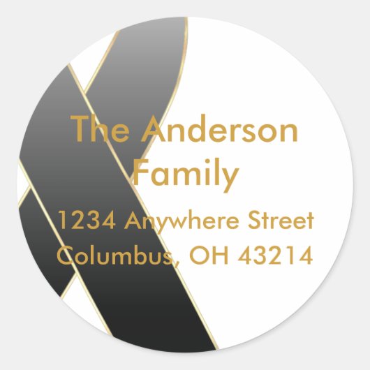 Étiquettes de adresse de sensibilisation au ruban  (Devant)