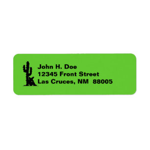 Étiquettes de adresse de sièste de cactus de