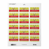 Étiquettes de adresse de singe de Whimsical Cartoo (Feuille entière)
