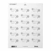 Étiquettes de adresse de snowflake (Feuille entière)