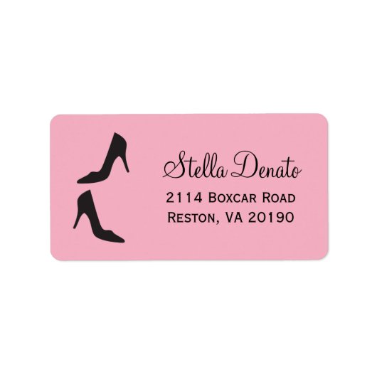 Étiquettes de adresse de Stilettos - Rose (Devant)