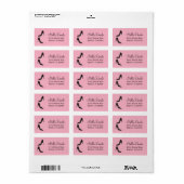 Étiquettes de adresse de Stilettos - Rose (Feuille entière)