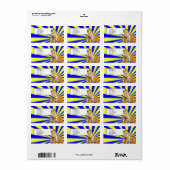 Étiquettes de adresse de style comique rétro perso (Feuille entière)