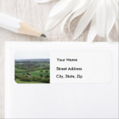 Étiquettes de adresse de terres vertes et plaisant (En situation)