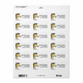 Étiquettes de adresse de tête de cheval aquarelle (Feuille entière)