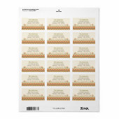 Étiquettes de adresse de Thanksgiving Chevron (Feuille entière)