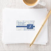 Étiquettes de adresse de Toile Bleue (En situation)