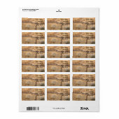 Étiquettes de adresse de Tortue Shell (Feuille entière)
