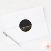 Étiquettes de adresse de tourbillon Black & Gold (Enveloppe)