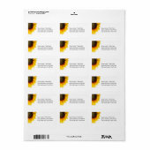 Étiquettes de adresse de tournesol du coin (Feuille entière)