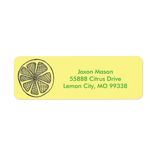 Étiquettes de adresse de tranches de citron (Devant)
