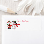 Étiquettes de adresse de vacances (En situation)