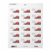 Étiquettes de adresse de vacances (Feuille entière)