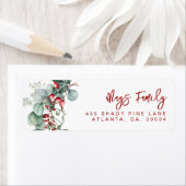 Étiquettes de adresse de vacances (En situation)