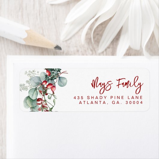 Étiquettes de adresse de vacances (En situation)