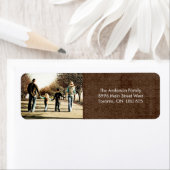 Étiquettes de adresse de vacances (En situation)