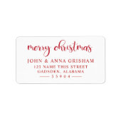 Étiquettes de adresse de vacances (Devant)