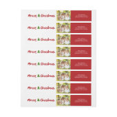 Étiquettes de adresse de vacances de photo de (Feuille)