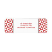 Étiquettes de adresse de vacances Red Modern Trian (Devant)