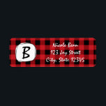 Étiquettes de adresse de vacances Red Plaid Rustic<br><div class="desc">Red Plaid Rustic Frame Étiquettes de adresse de vacances. Correspondance d'objets dans mon magasin.</div>