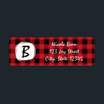 Étiquettes de adresse de vacances Red Plaid Rustic<br><div class="desc">Red Plaid Rustic Frame Étiquettes de adresse de vacances. Correspondance d'objets dans mon magasin.</div>