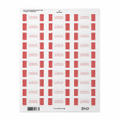 Étiquettes de adresse de vacances Red Simple Snowf (Feuille entière)