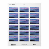 Étiquettes de adresse d'eau bleu cristal (Feuille entière)