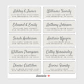 Étiquettes de adresse décontractés du Mariage de s (Feuille)