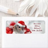 Étiquettes de adresse d'écureuil de Noël (En situation)