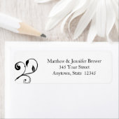 Étiquettes de adresse d'enveloppes de boucles flor (En situation)