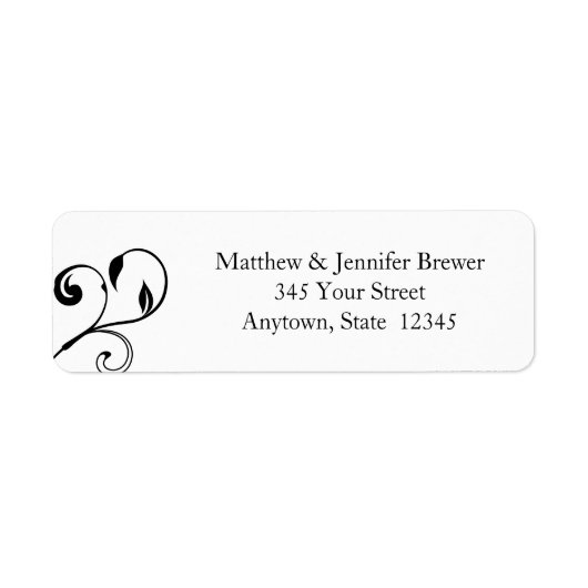 Étiquettes de adresse d'enveloppes de boucles flor (Devant)
