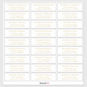 Étiquettes de adresse d'enveloppes Mariage personn