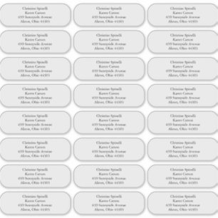 Étiquettes de adresse des coins arrondis standard