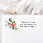 Étiquettes de adresse des forêts de vacances (En situation)