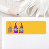 Étiquettes de adresse des Gnomes d'Halloween (En situation)