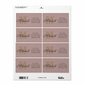 Étiquettes de adresse d'expédition blush personnal (Feuille entière)