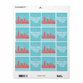 Étiquettes de adresse d'expédition vers Chicago Sk (Feuille entière)