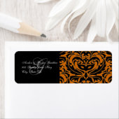 Étiquettes de adresse d'Halloween noir orange (En situation)