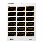 Étiquettes de adresse d'Halloween orange (Feuille entière)