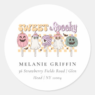Étiquettes de adresse d'Halloween sucré et Éffraya