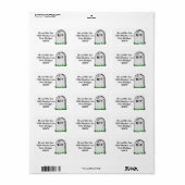 Étiquettes de adresse d'Halloween/Tombstone (Feuille entière)