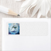 Étiquettes de adresse d'hiver bleu (En situation)