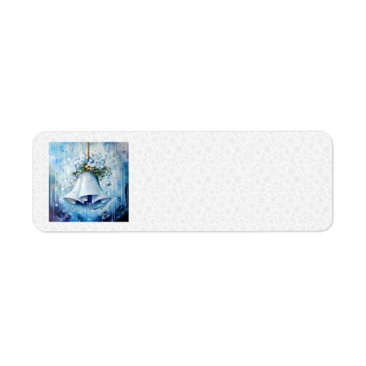 Étiquettes de adresse d'hiver bleu (Devant)