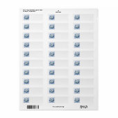 Étiquettes de adresse d'hiver bleu (Feuille entière)